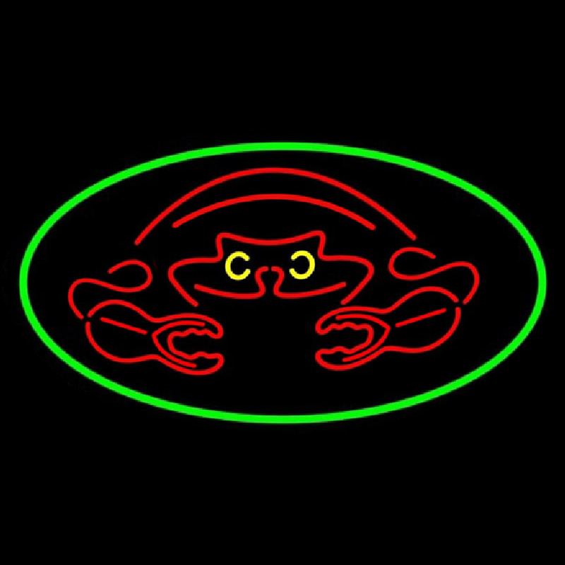 Crab Red Logo Neon Skilt