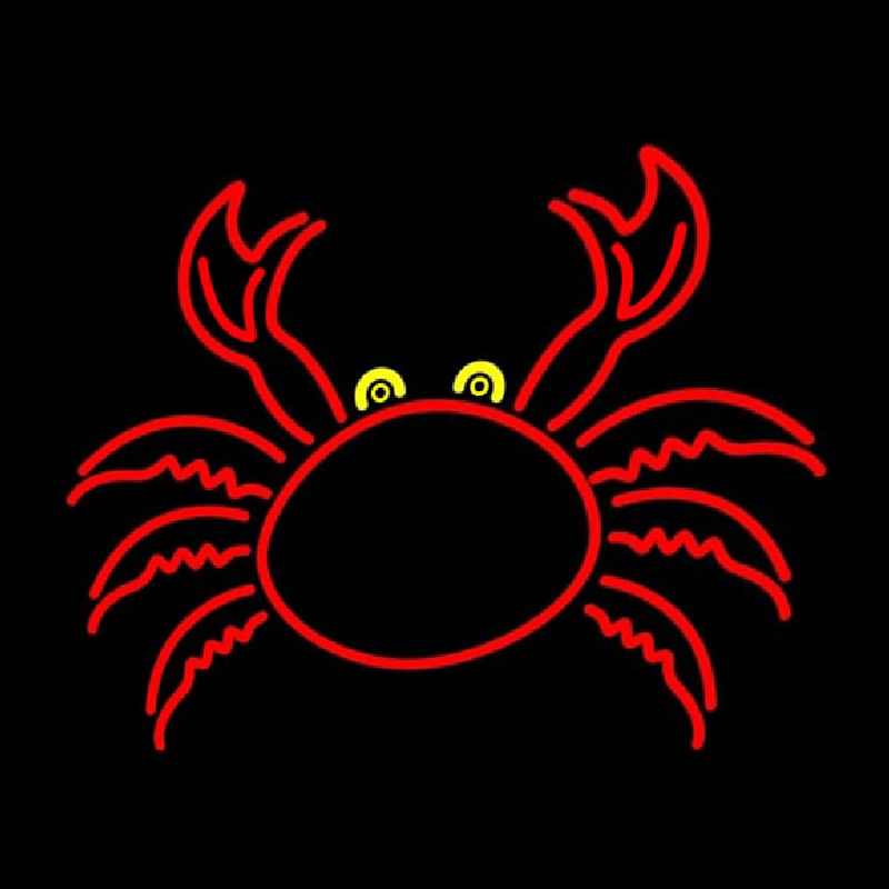 Crab With Logo 1 Neon Skilt