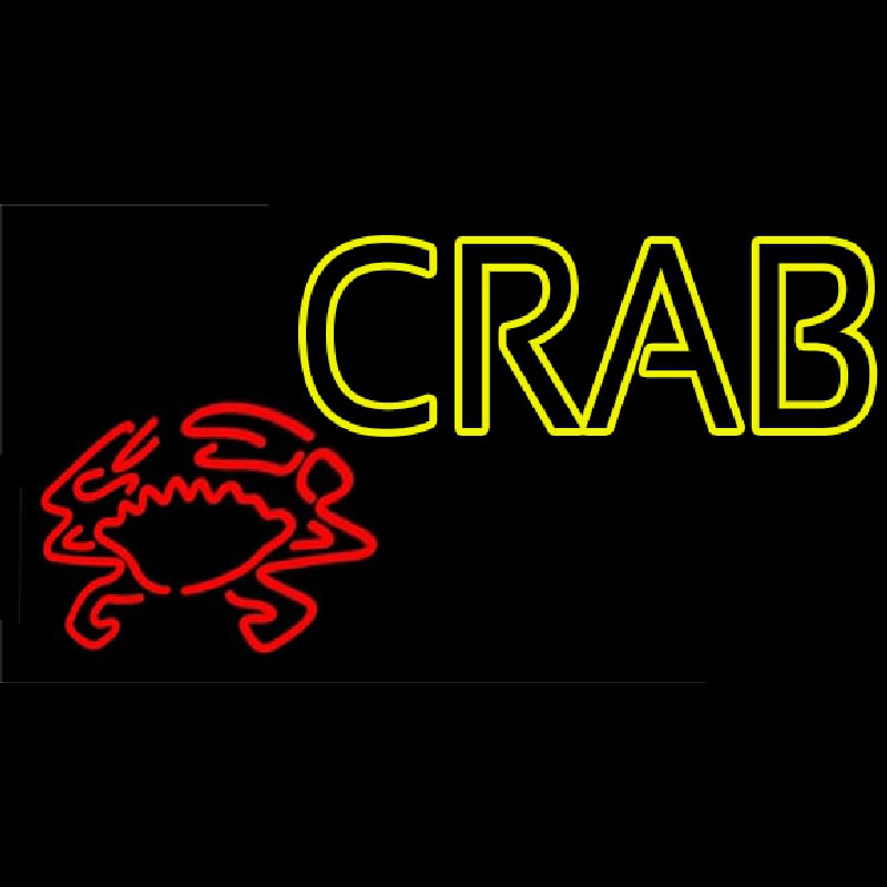 Crab With Logo 1 Neon Skilt