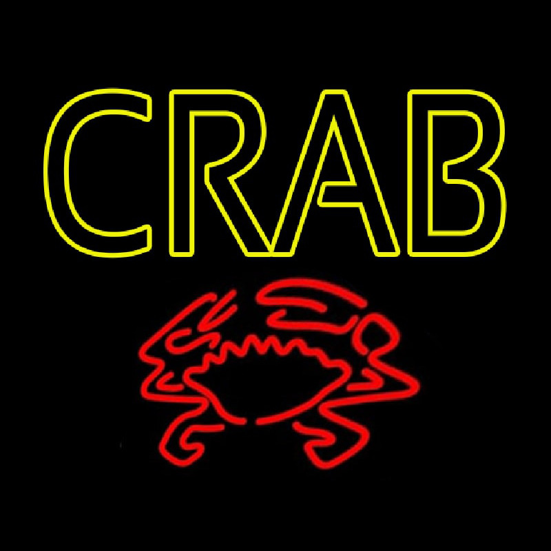 Crab With Logo Neon Skilt