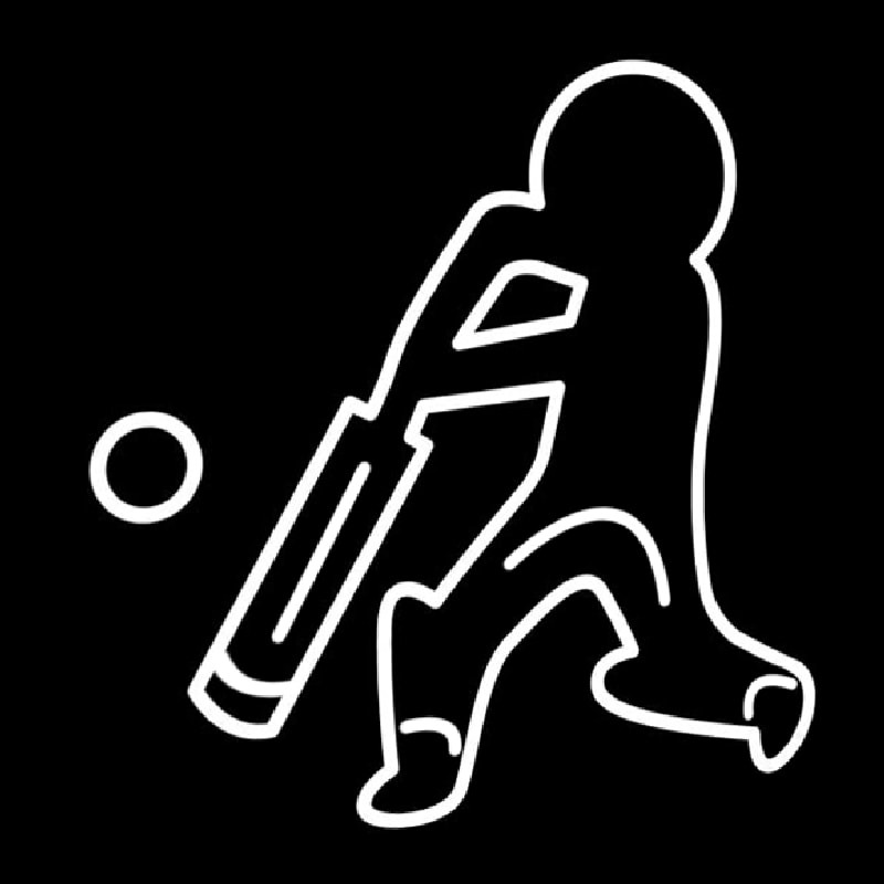 Cricket Icon Neon Skilt