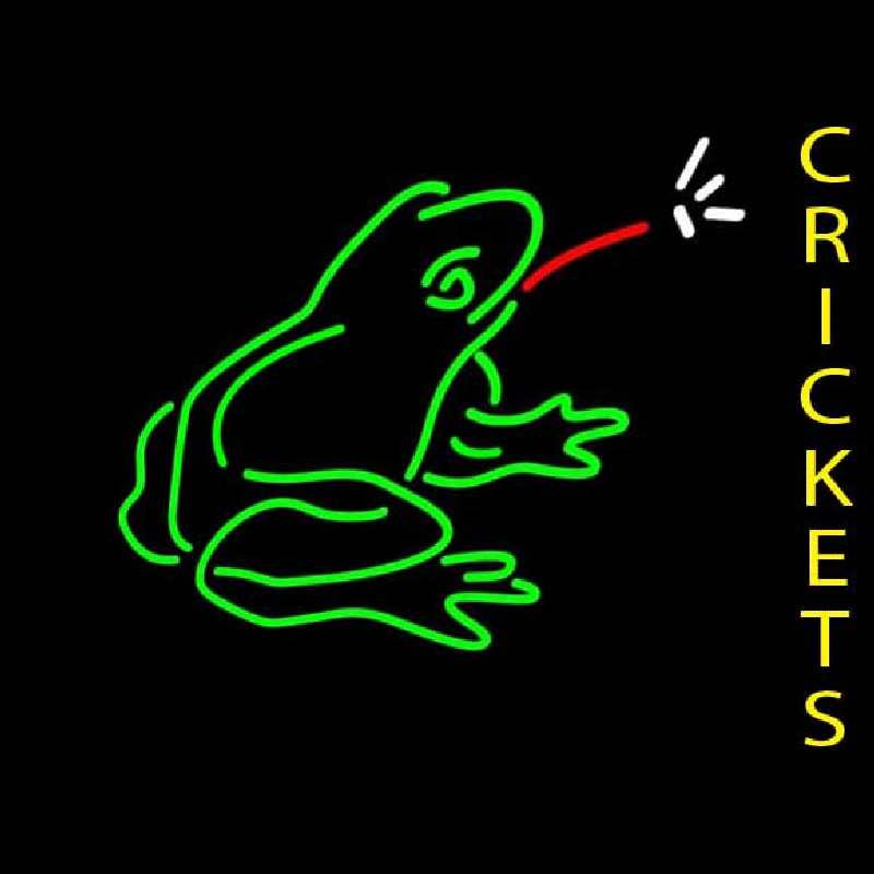 Crickets With Logo Neon Skilt