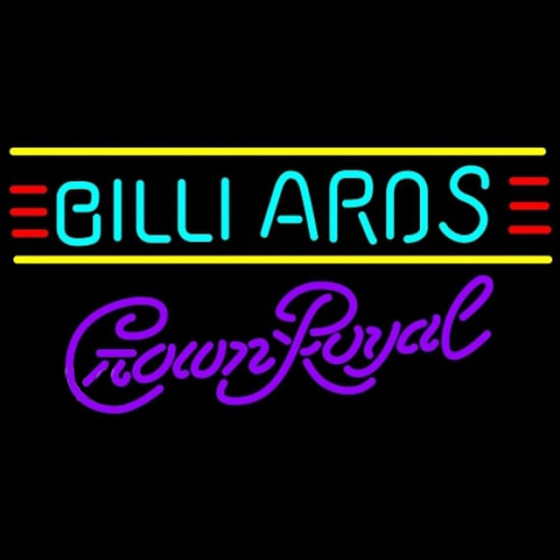 Crown Royal Billiards Te t Borders Pool Beer Sign Neon Skilt