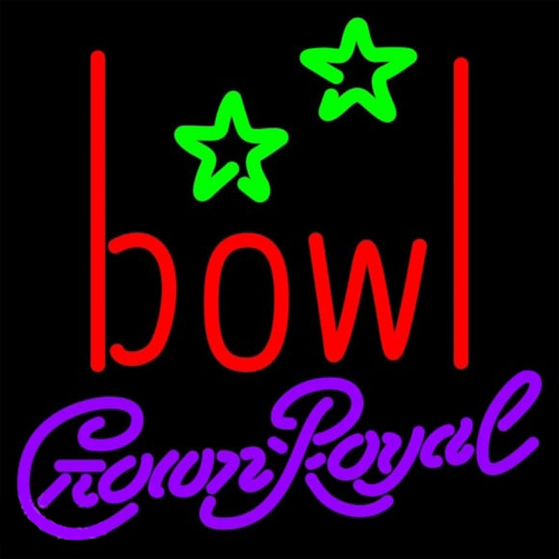 Crown Royal Bowling Alley Beer Sign Neon Skilt