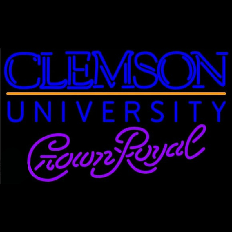 Crown Royal Clemson University Beer Sign Neon Skilt