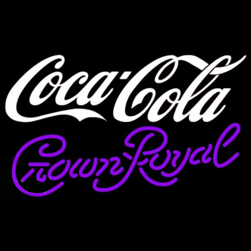 Crown Royal Coca Cola White Beer Sign Neon Skilt