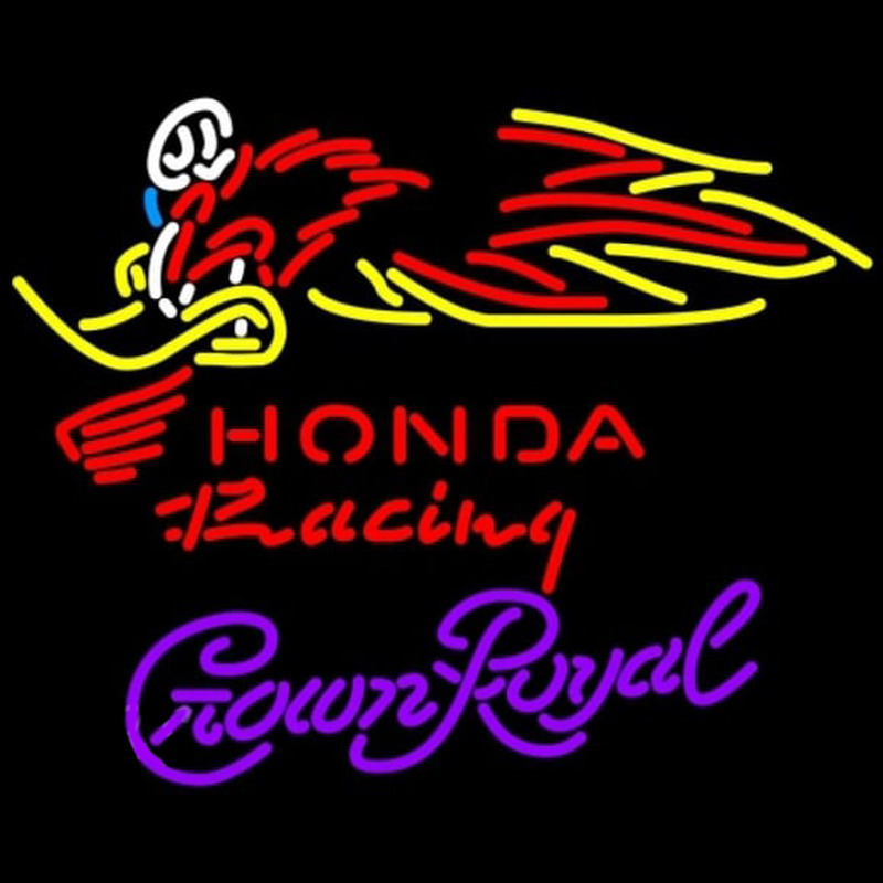 Crown Royal Honda Racing Woody Woodpecker Crf 250 450 Motorcycle Beer Sign Neon Skilt