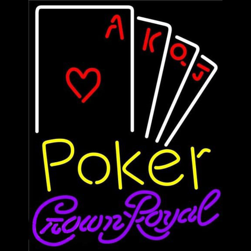 Crown Royal Poker Ace Series Beer Sign Neon Skilt