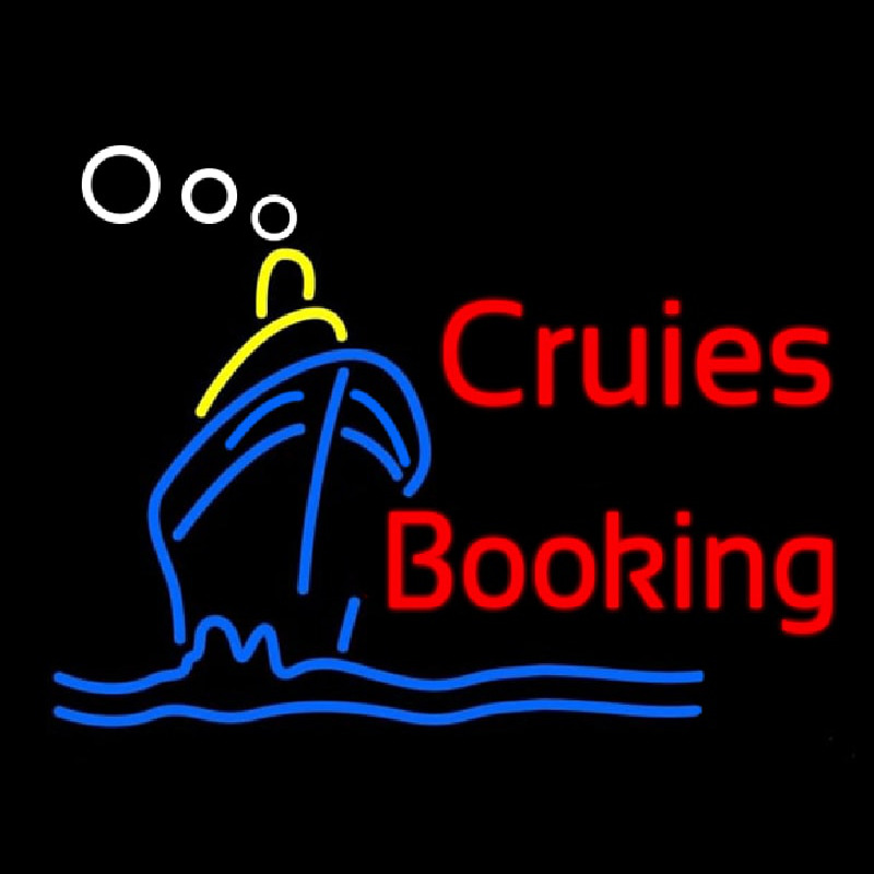 Cruise Booking Neon Skilt