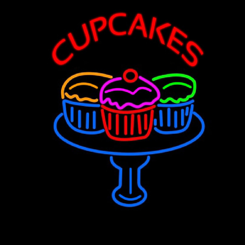 Cup Cakes Neon Skilt