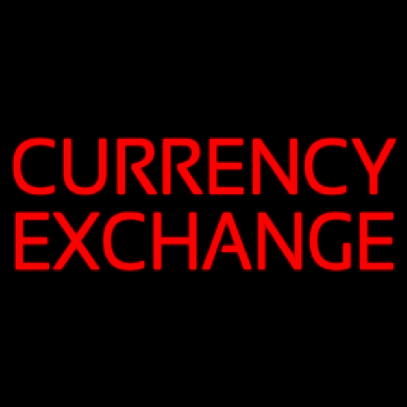 Currency E change Neon Skilt