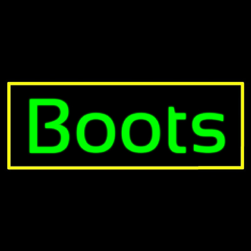 Cursive Boots Neon Skilt