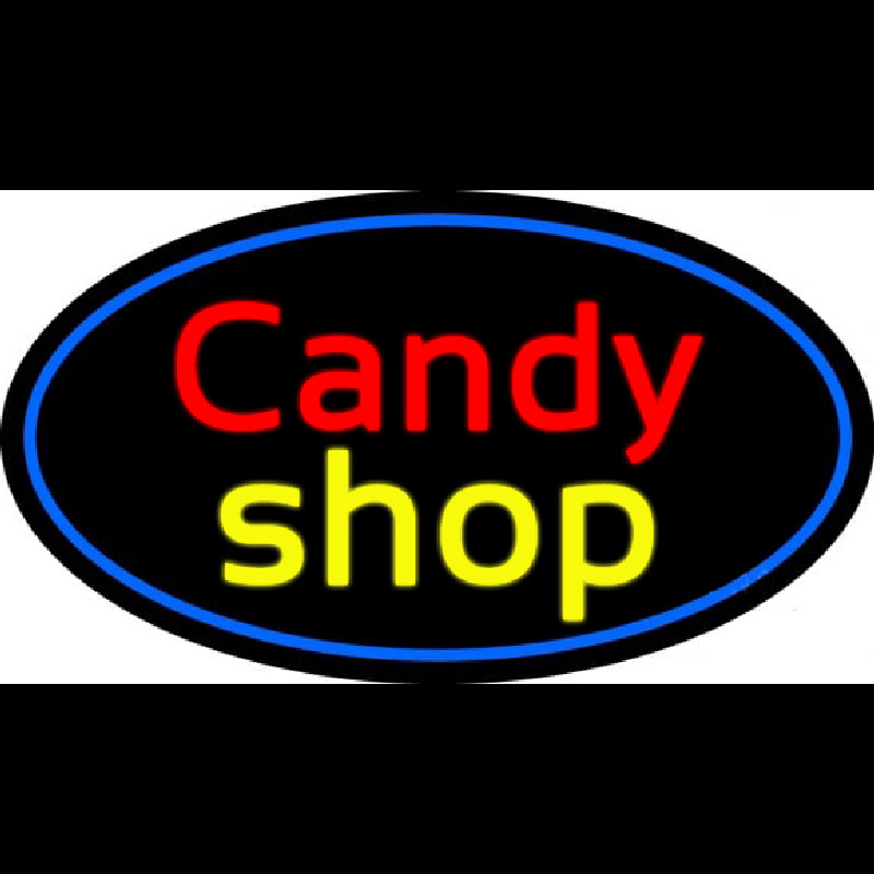 Cursive Candy Shop Neon Skilt