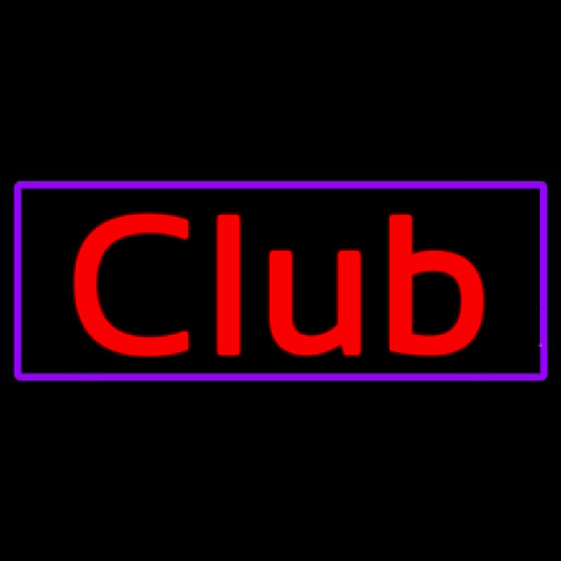 Cursive Club Neon Skilt