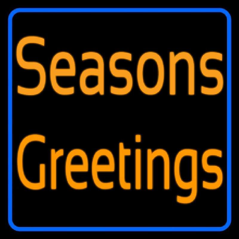 Cursive Seasons Greetings1 Neon Skilt