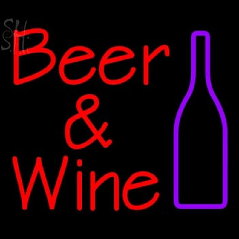 Custom Beer And Wine Bottle Neon Skilt