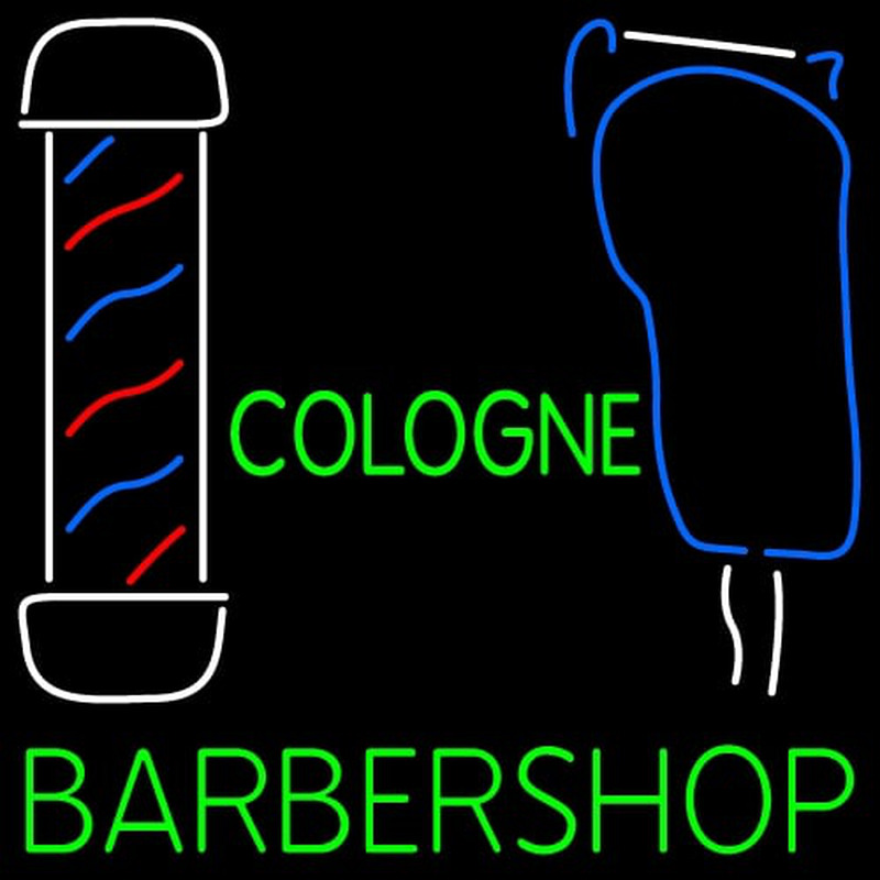 Custom Cologne Barbershop Neon Skilt