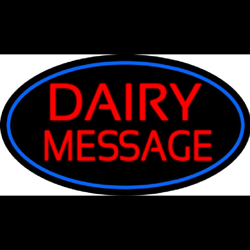 Custom Dairy On Logo Neon Skilt