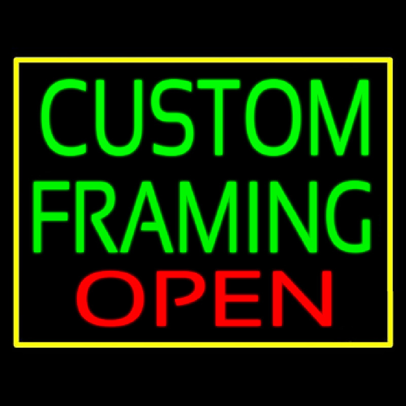Custom Framing Open Frame Border Neon Skilt