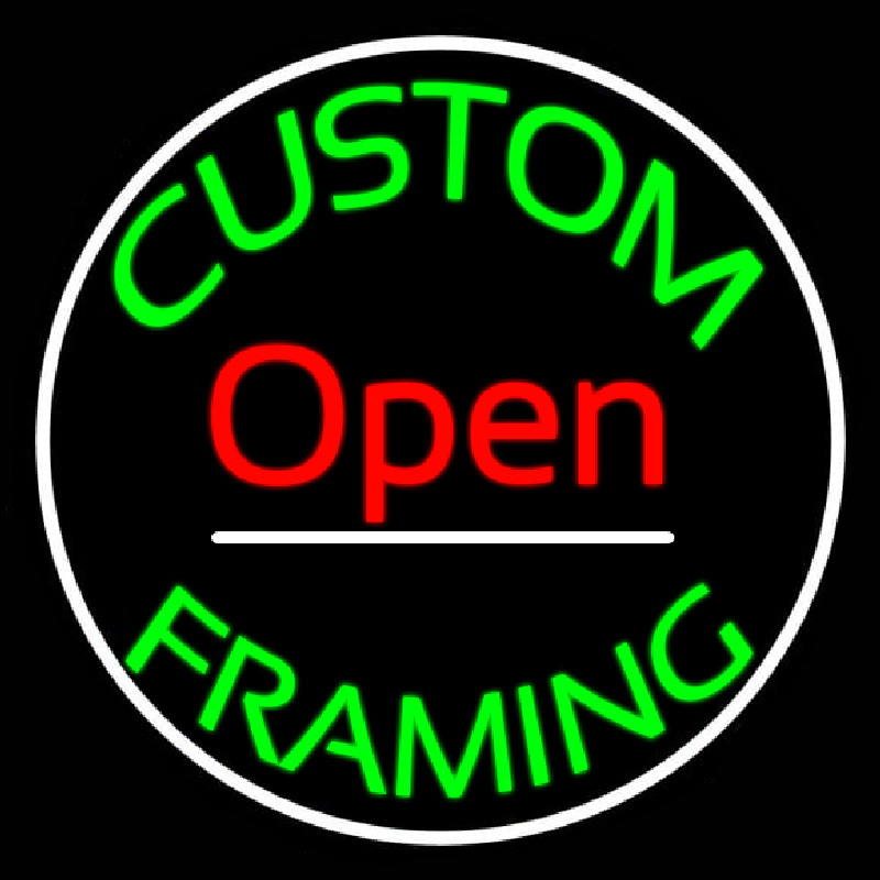 Custom Framing Open Frame With Border Neon Skilt