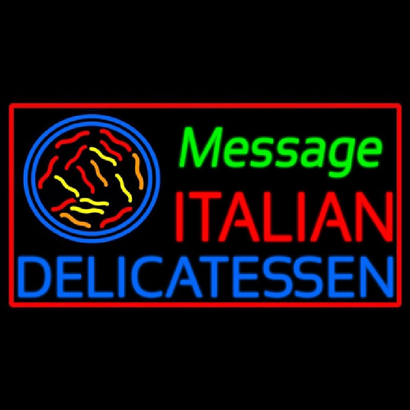 Custom Italian Delicatessen Neon Skilt