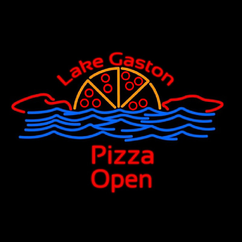 Custom Lake Gaston Pizza Open Neon Skilt