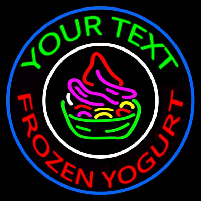 Custom Made Frozen Yogurt Neon Skilt