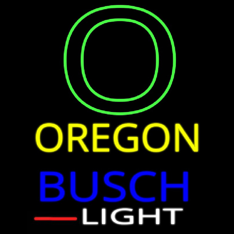 Custom Oregon Wings With Busch Light Real Neon Glass Tube Neon Skilt