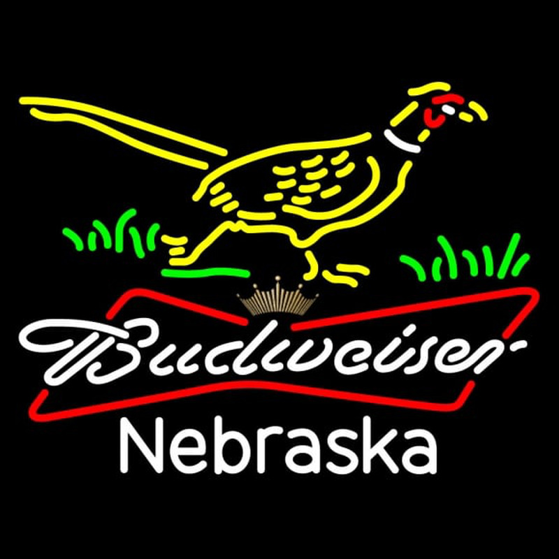 Custom Pheasant Budweiser Tie Crown Neon Skilt