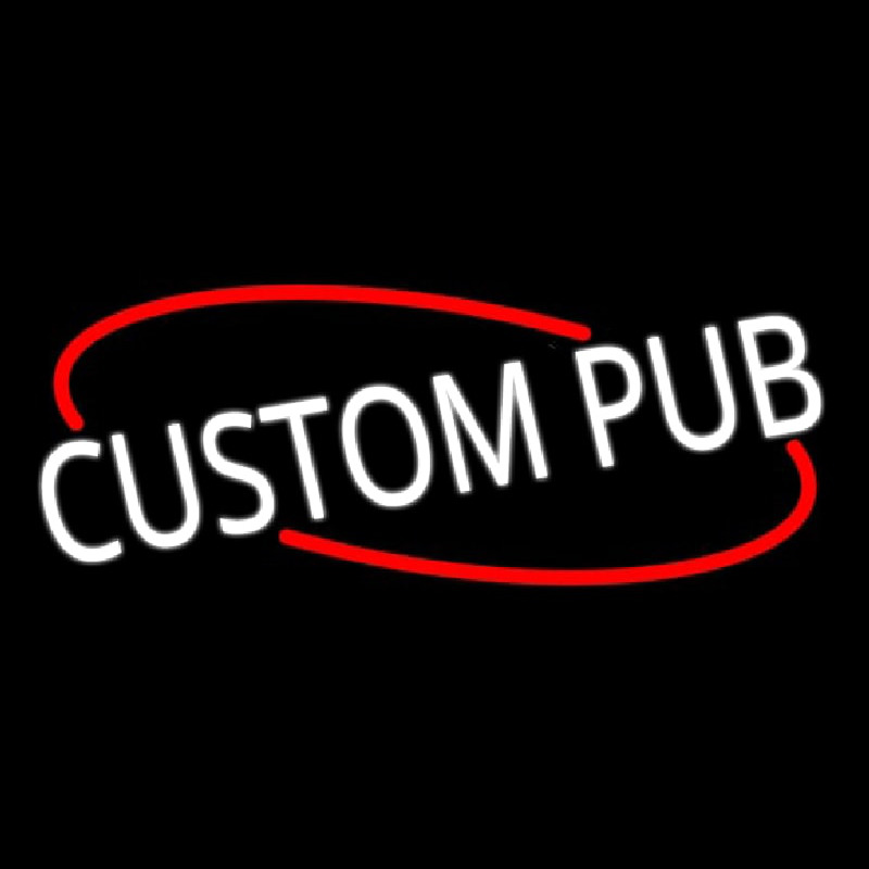 Custom Pub With Red Line Neon Skilt