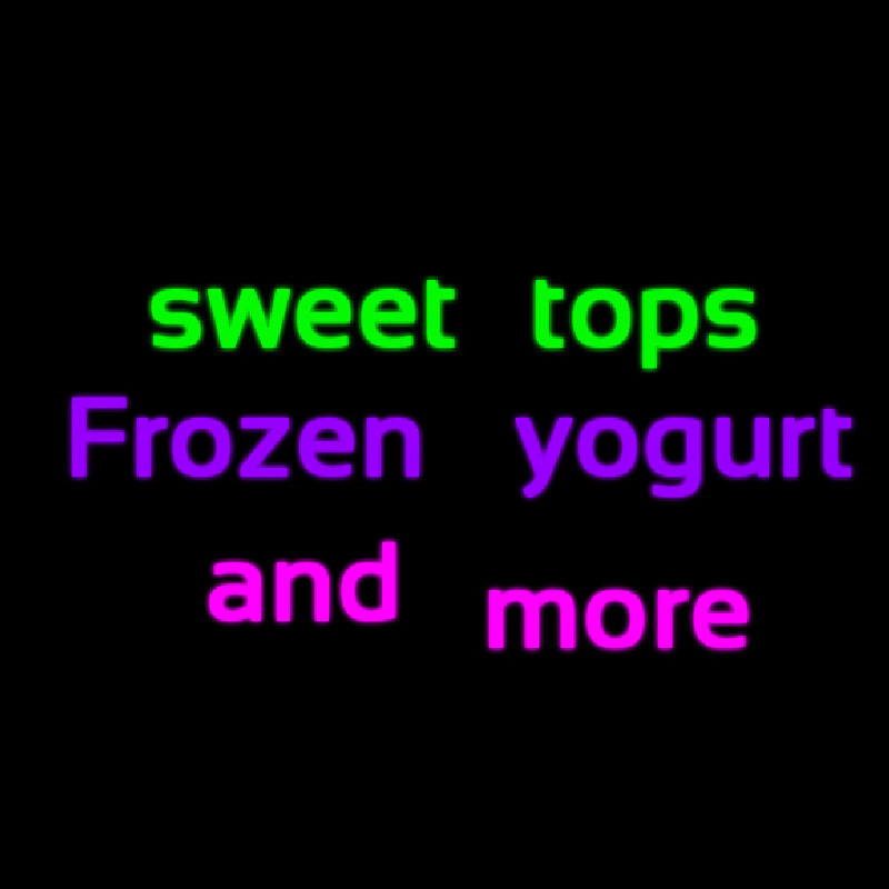 Custom Sweet Tops Frozen Yogurt And More 1 Neon Skilt