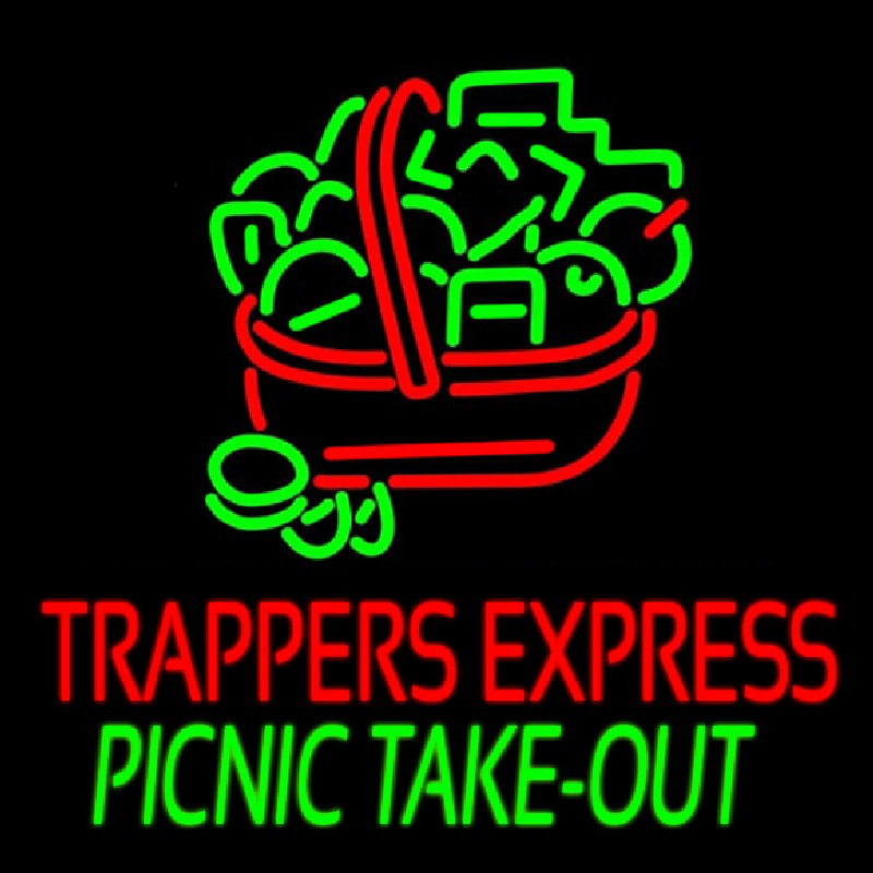 Custom Trappers E press Picnic Take Out Neon Skilt