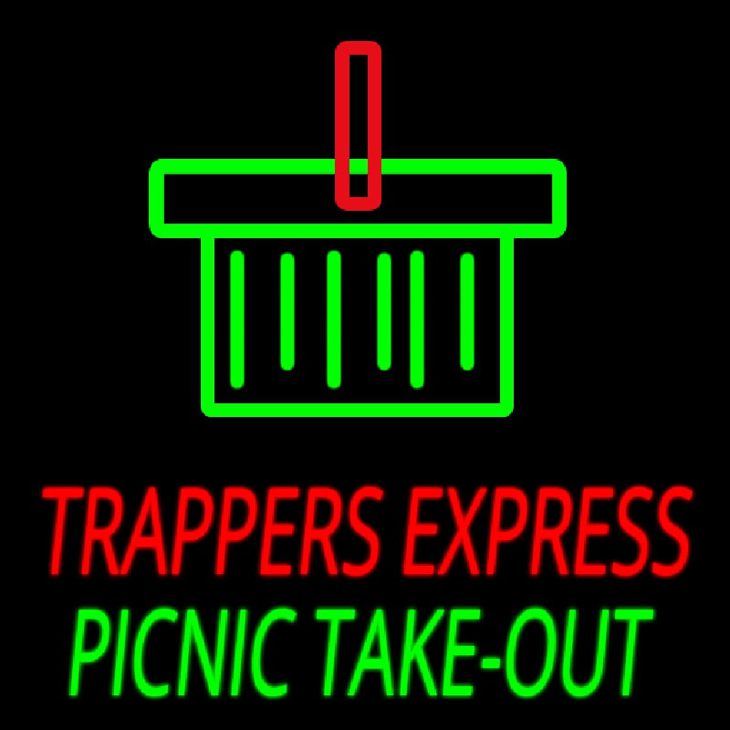 Custom Trappers E press Picnic Take Out Neon Skilt