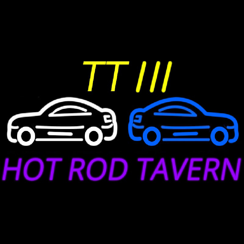 Custom Tt 3 Hot Rod Tavern Car Logo 2 Neon Skilt