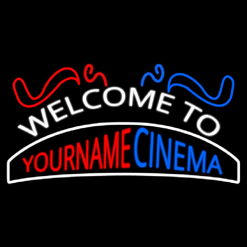 Custom Welcome To Cinema Neon Skilt