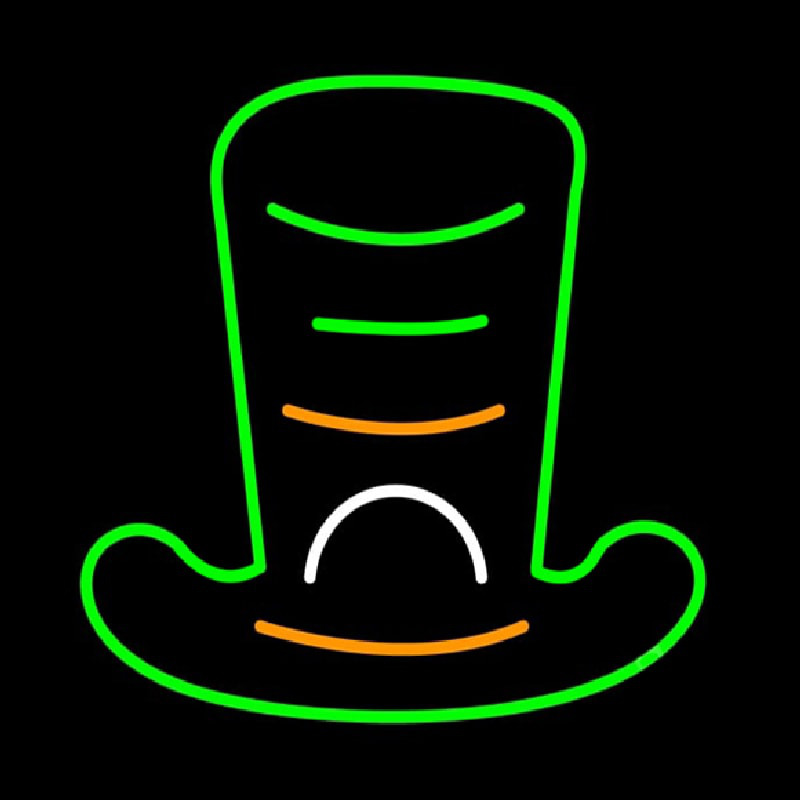 Cylinder Hat Neon Skilt