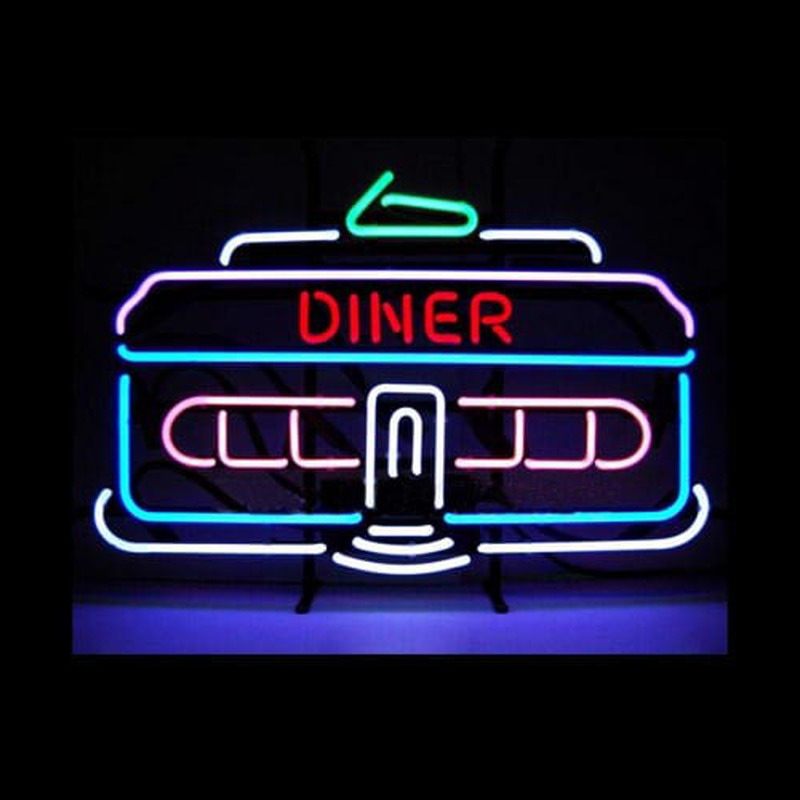 DINER CAR 1950 Classic Retro Restaurant Neon Skilt