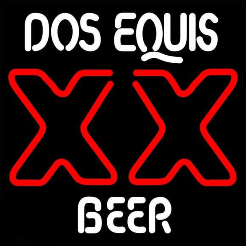 DOS Equis Beer Sign Neon Skilt