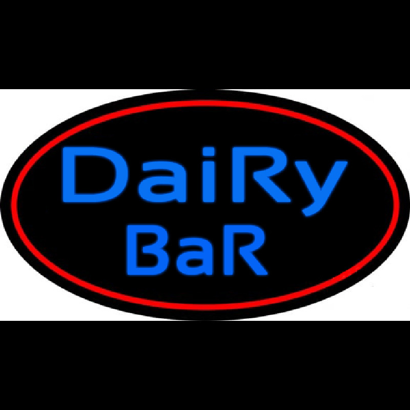 Dairy Bar With Logo Neon Skilt
