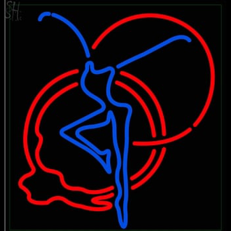 Dance Girl Logo Neon Skilt