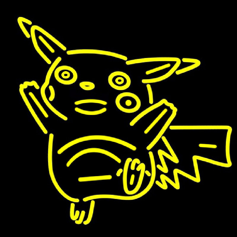 Dancing Pikachu Neon Skilt