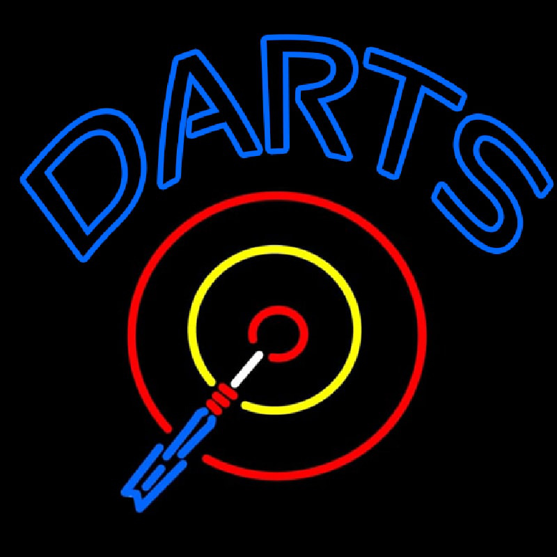 Darts Room Neon Skilt