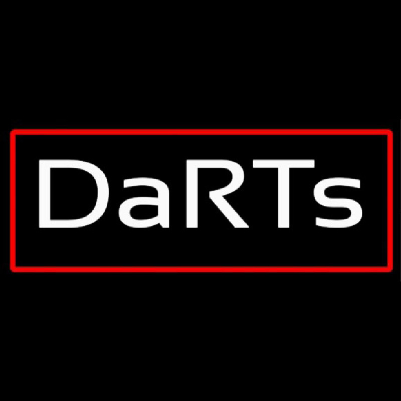 Darts With Red Border Neon Skilt