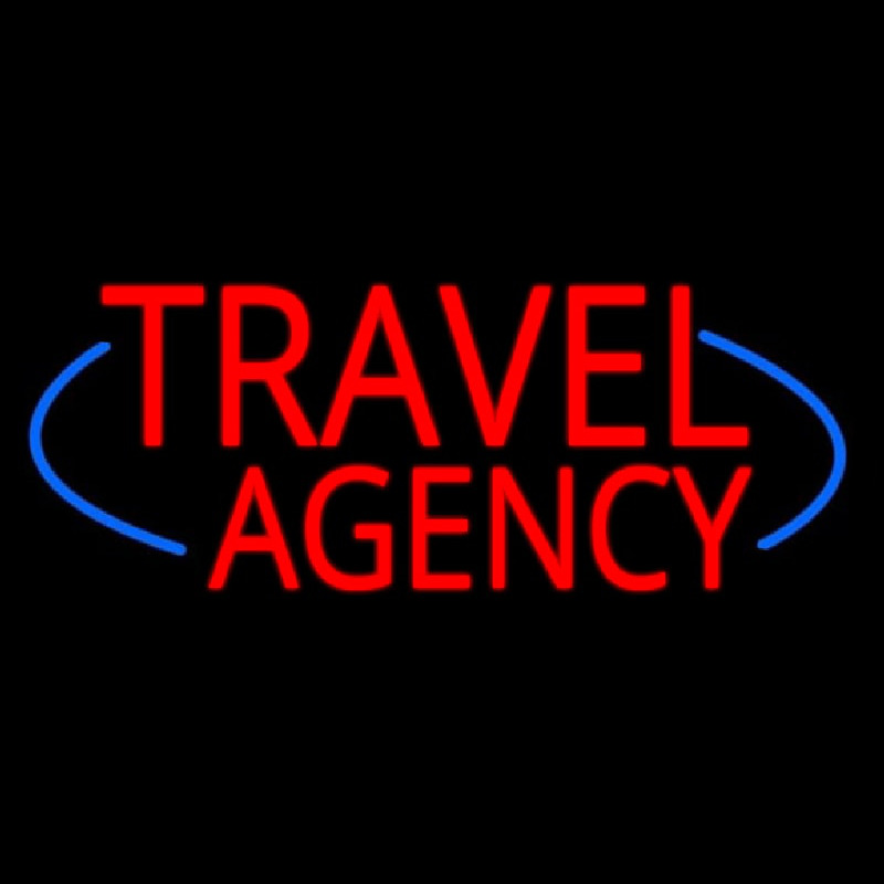 Deco Style Travel Agency Neon Skilt