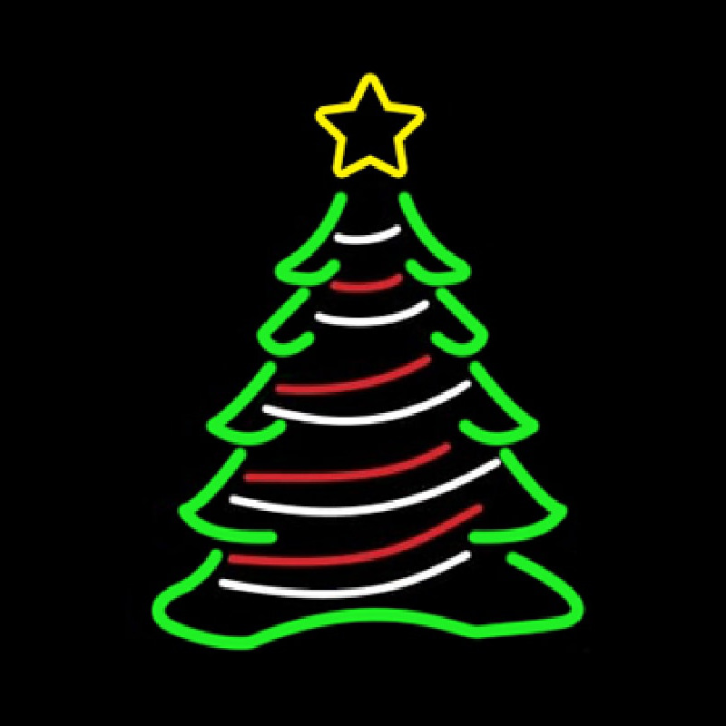 Decorative Christmas Tree Neon Skilt