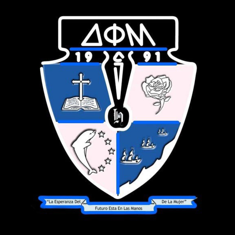 Delta Phi Mu Latina Greek Logo Neon Skilt