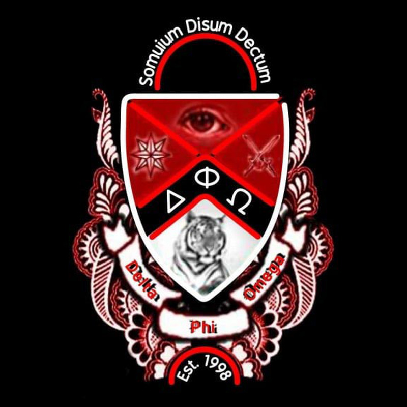 Delta Phi Omega Logo Neon Skilt