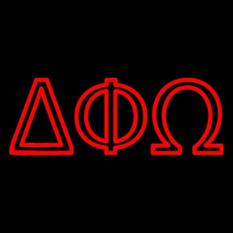 Delta Phi Omega Neon Skilt