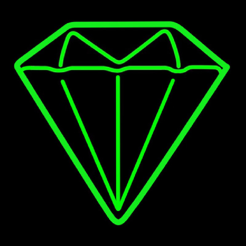 Diamond Green Logo Neon Skilt