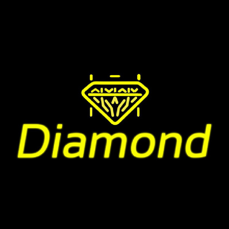 Diamond Yellow Neon Skilt